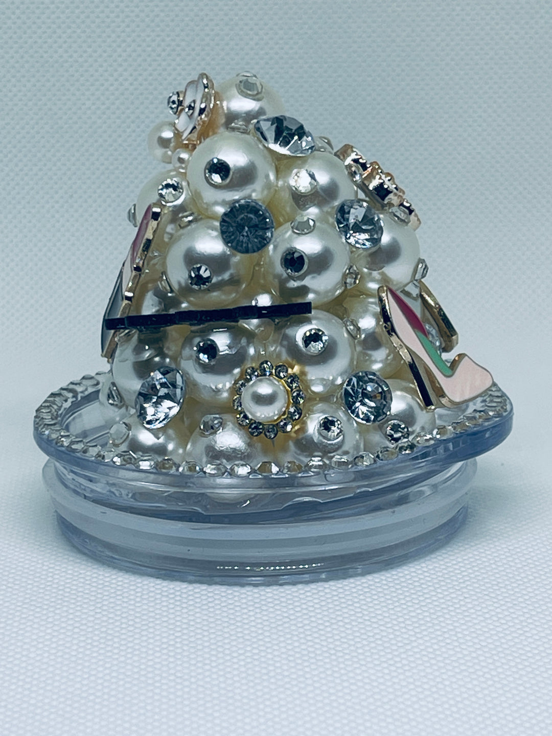 Diva Rhinestone Tumbler Topper, Rhinestones and Pearls Tumbler Topper, SIP IN STYLE!