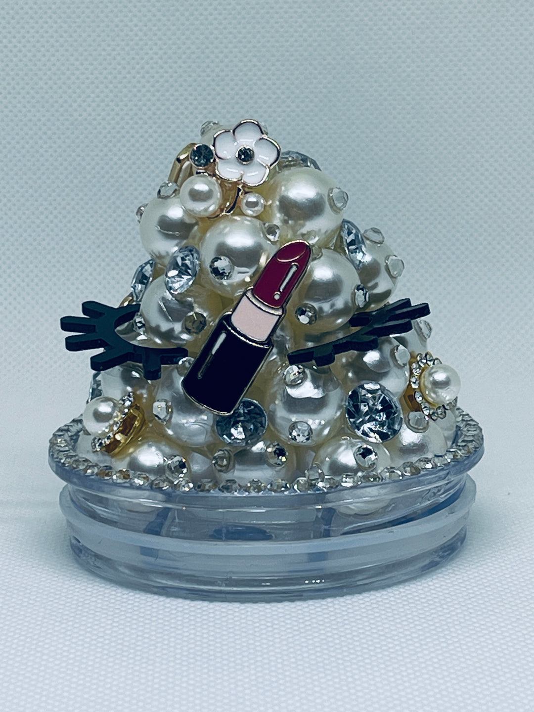 Diva Rhinestone Tumbler Topper, Rhinestones and Pearls Tumbler Topper, SIP IN STYLE!