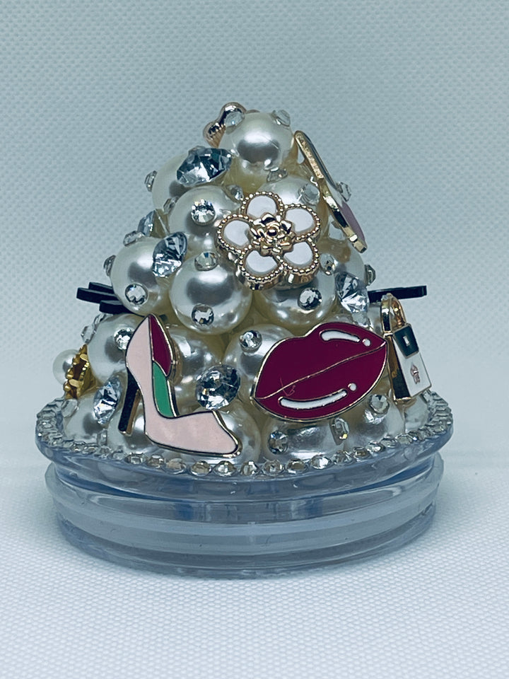 Diva Rhinestone Tumbler Topper, Rhinestones and Pearls Tumbler Topper, SIP IN STYLE!