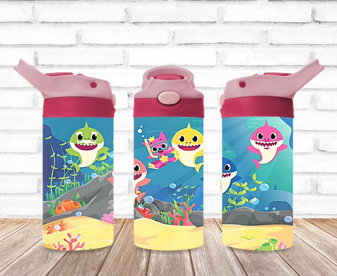 Baby Shark Kids Tumbler, Kids Water Bottle, Kids FlipTop Cup, Kids Sippy Cup, Back To School Cup
