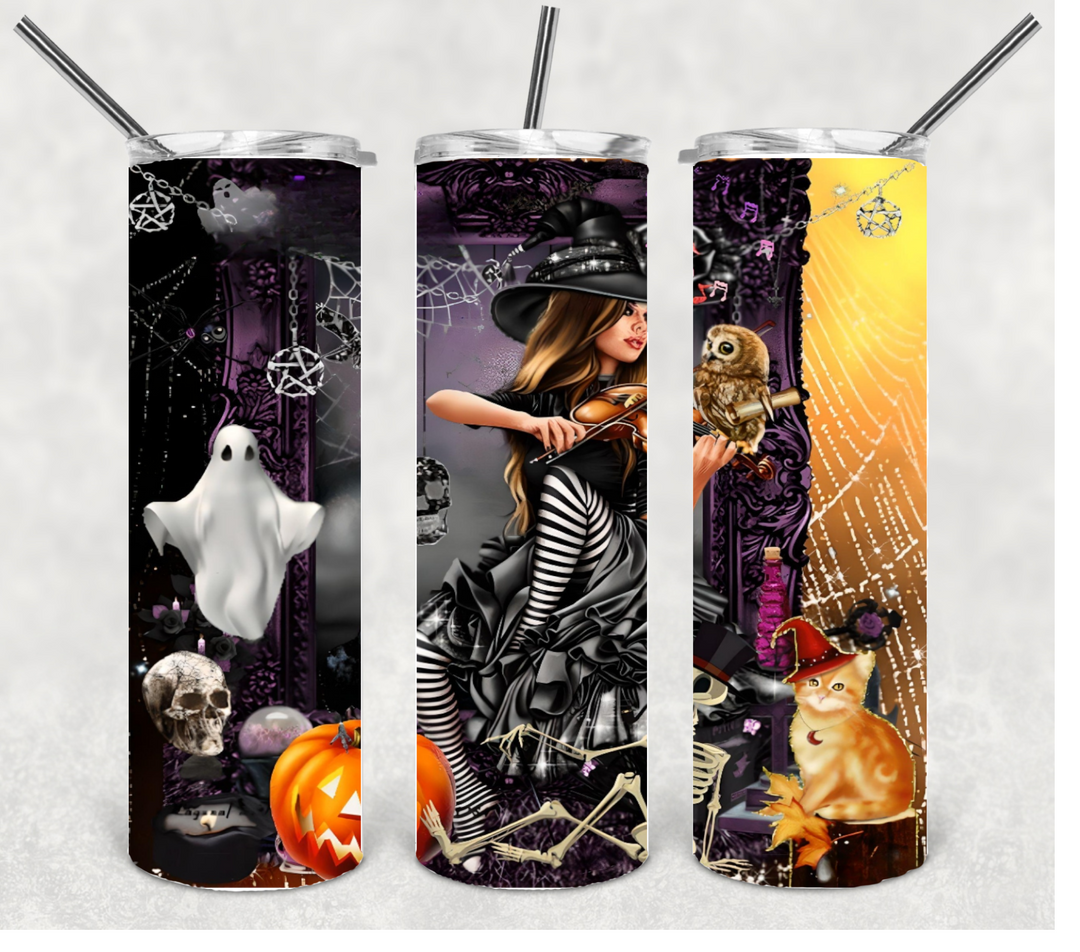 Vibrant Witch Halloween Tumbler, 20 oz