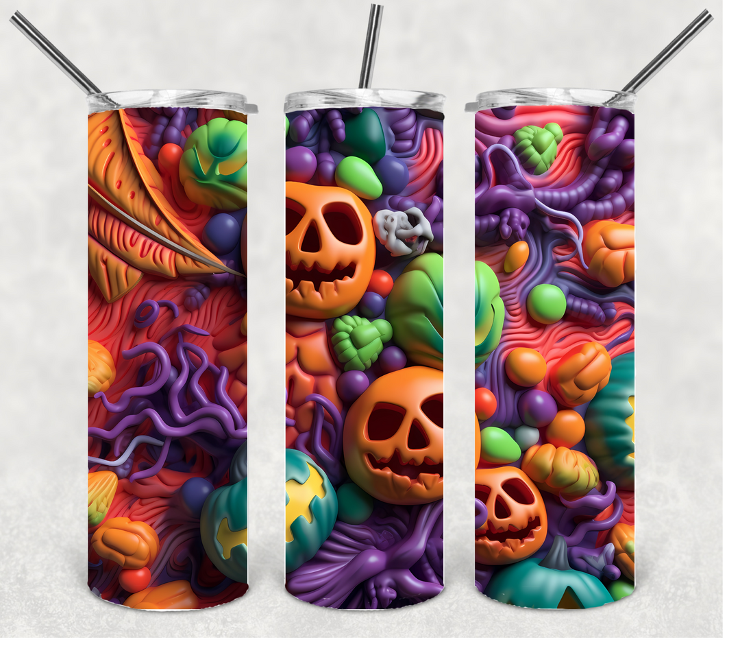 3D Halloween Pumpkin Tumbler, 20 oz Tumbler