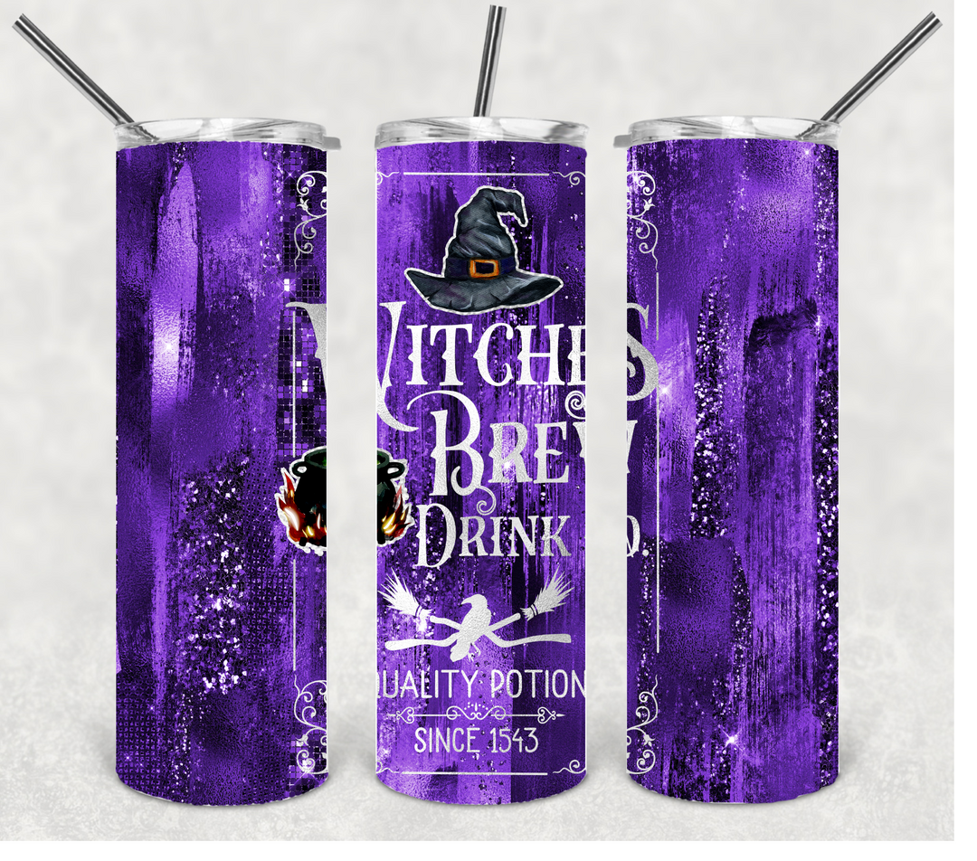 Witches Brew Tumbler, Halloween Tumbler, 20 oz