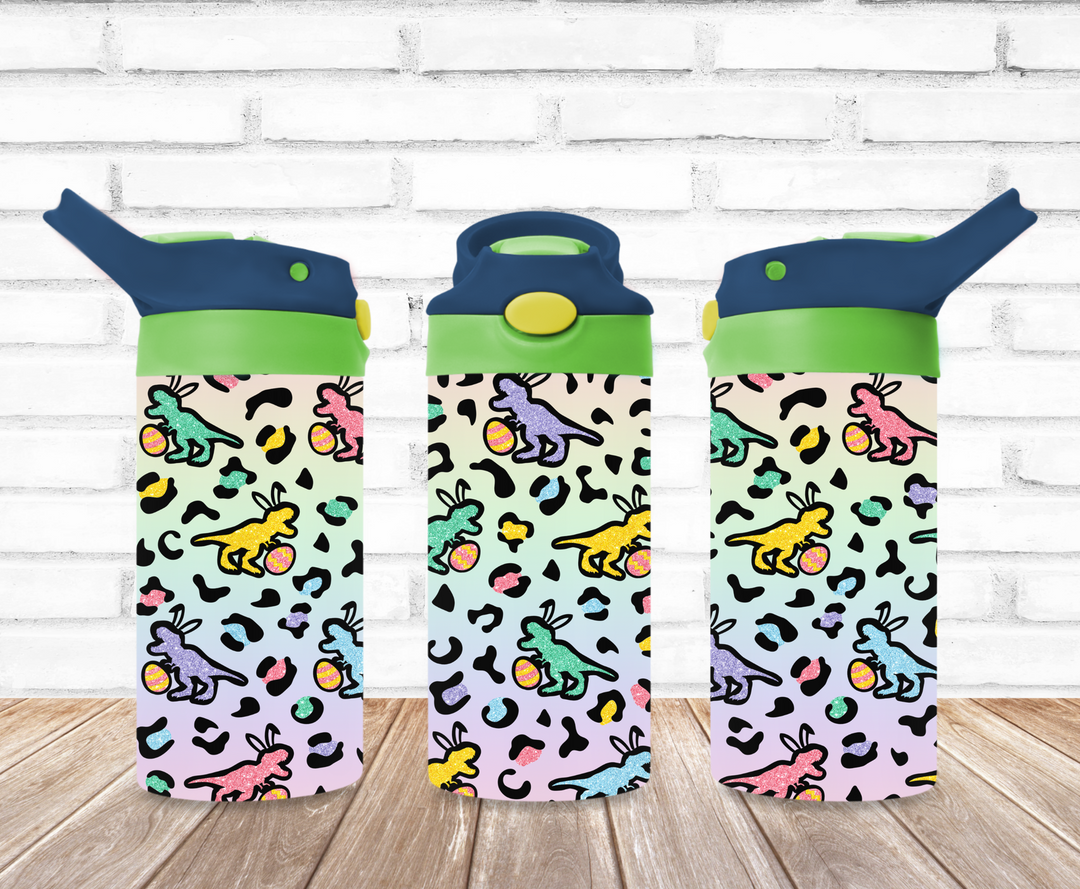Dinosaur Kids Tumbler, Kids Easter Water Bottle, Kids Water Tumbler, Kids FlipTop Cup