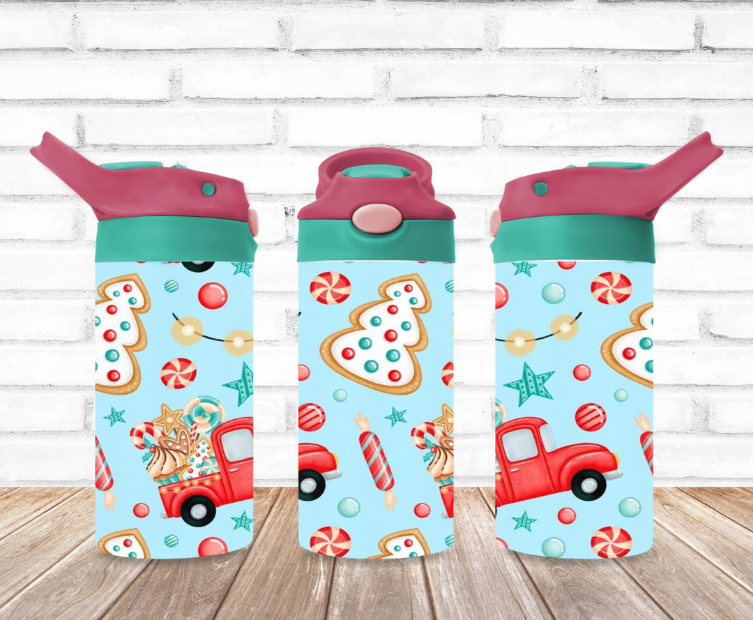 Kids Christmas Tumbler, Kids Water Bottle, Kids FlipTop Cup, Kids Sippy Cup, Back To School Cup