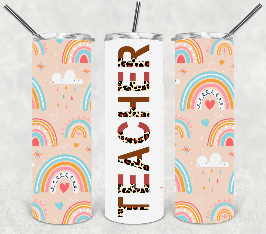 Teach Love Inspire, Teacher Tumbler, Teacher Appreciation, Teacher Gift - #Teacherlife