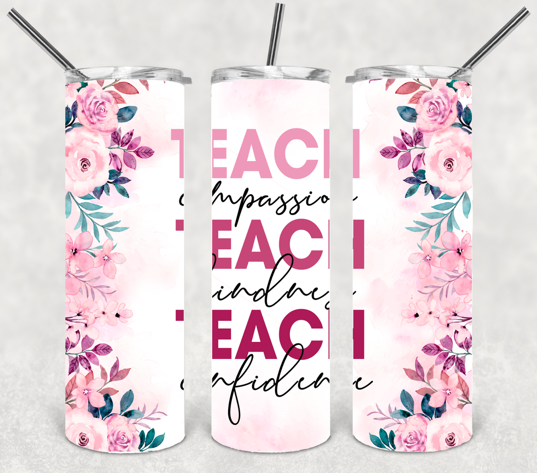 Teach Love Inspire, Teacher Tumbler, Teacher Appreciation, Teacher Gift - #Teacherlife