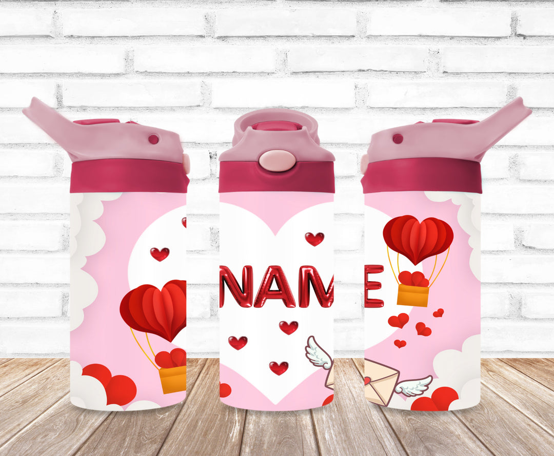 Valentine's Kids Tumbler, Kids Water Bottle, Kids FlipTop Cup