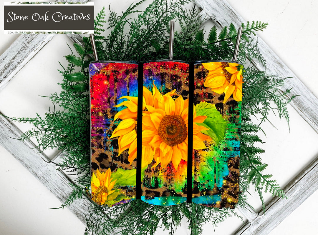 20 oz Tumbler - Vibrant Sunflowers
