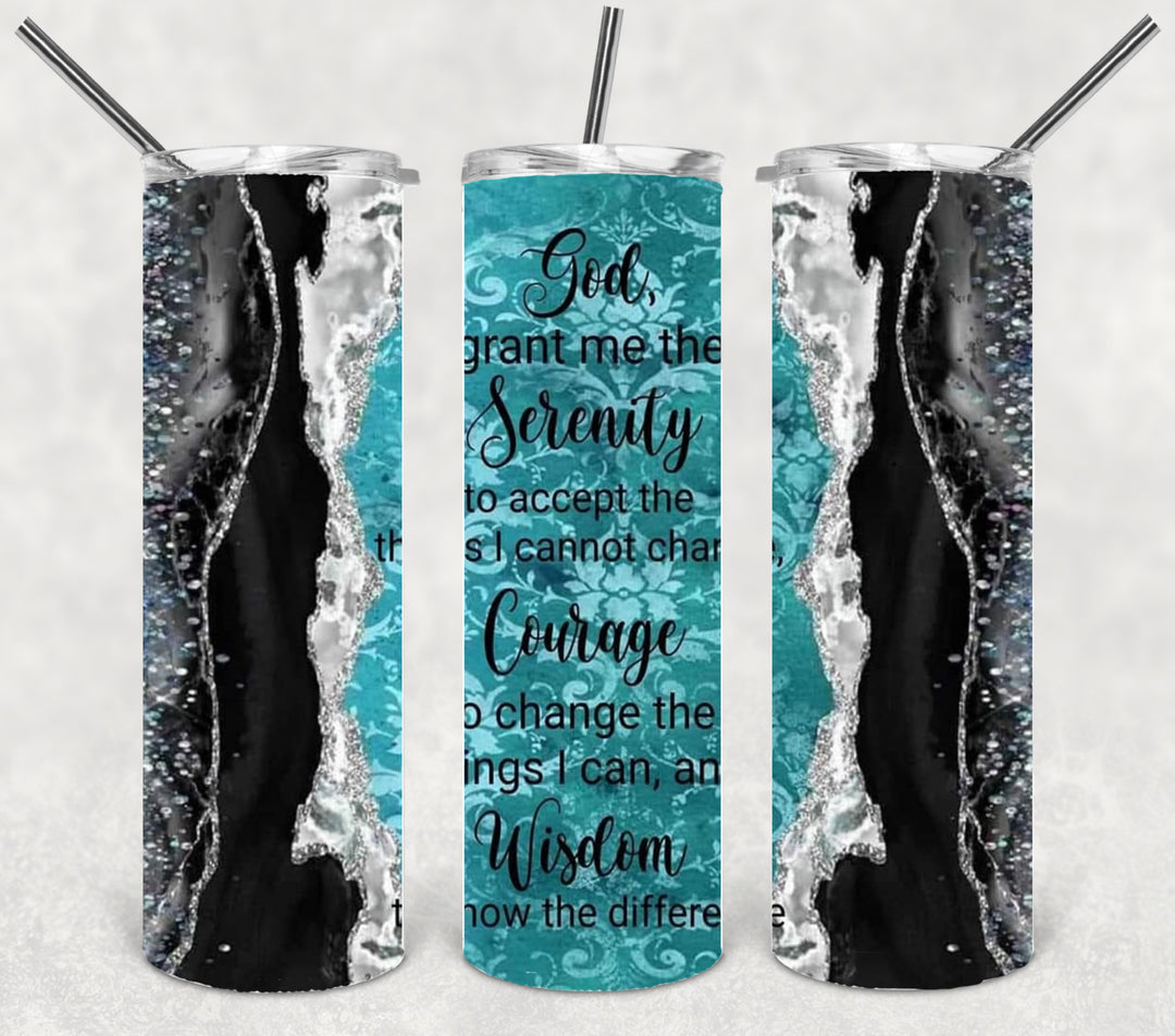 20 oz Skinny Tumbler - God Grant me the Serinity