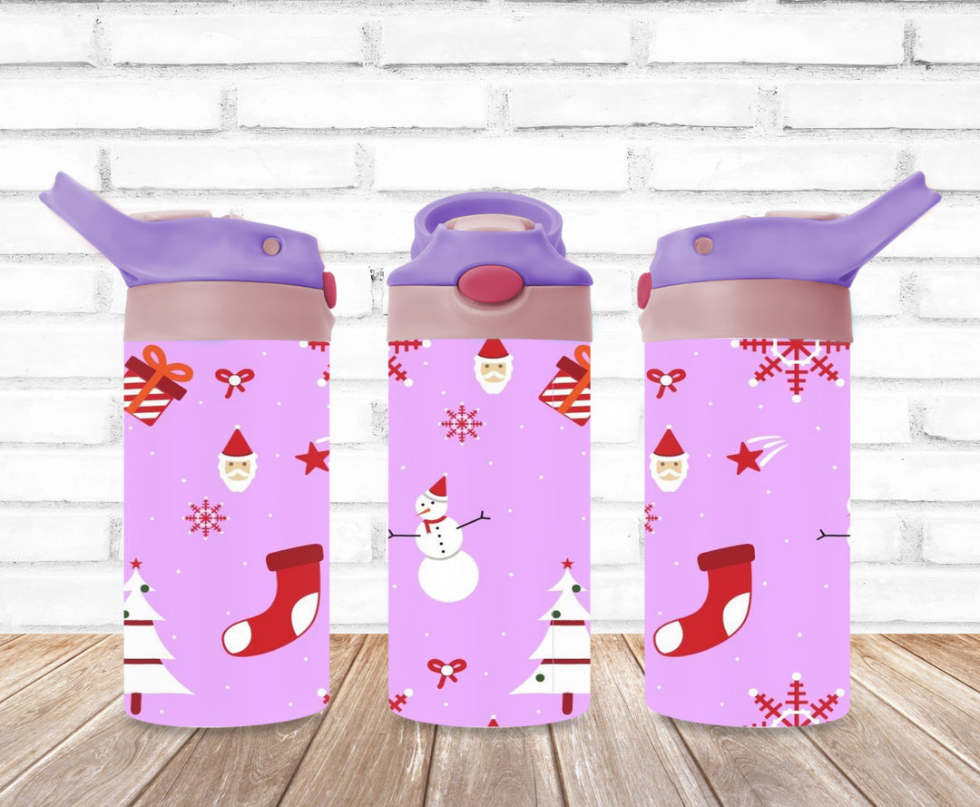 Kids Christmas Tumbler, Kids Water Bottle, Kids FlipTop Cup, Kids Sippy Cup, Back To School Cup