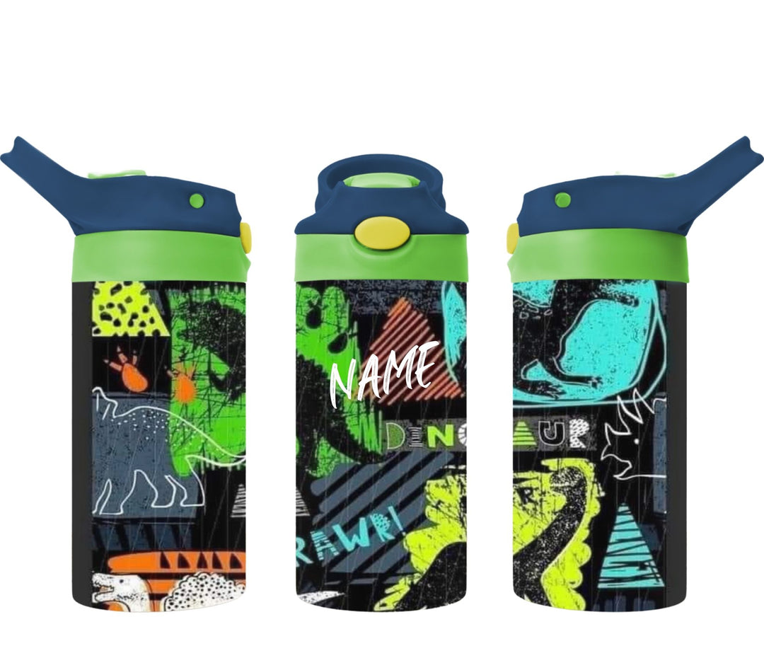 Kids Dinosaur Tumbler - Kids Water Bottle | Kids Water Tumbler | Kids FlipTop Cup | Kids Sippy Cup | Back To School Cup