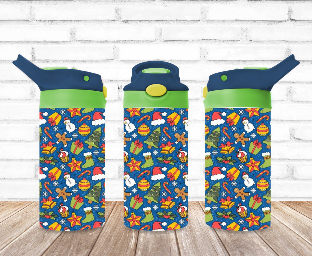 Kids Christmas Tumbler, Kids Water Bottle, Kids FlipTop Cup, Kids Sippy Cup, Back To School Cup