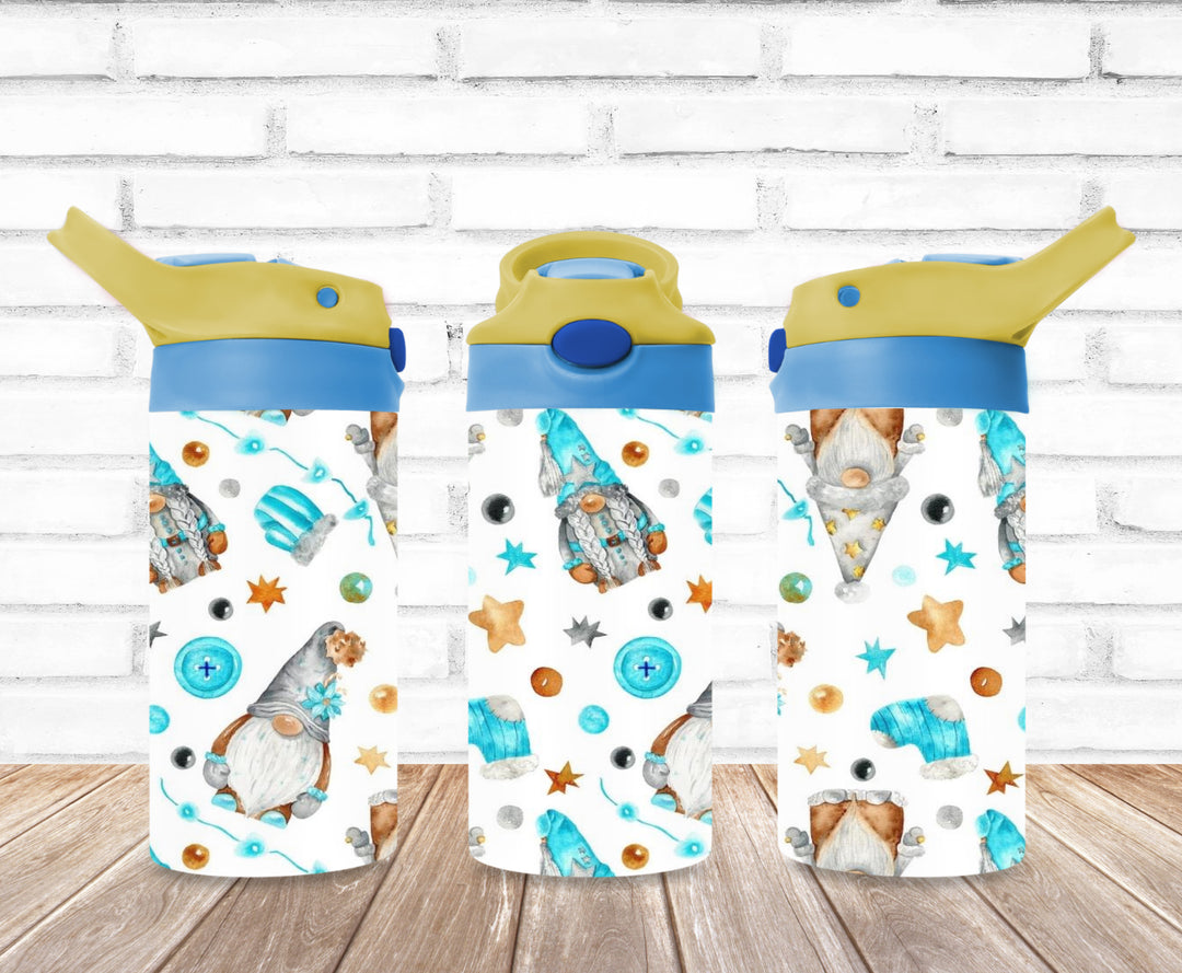 Christmas Gnome, Kids Christmas Tumbler, Kids Water Bottle, Kids FlipTop Cup, Kids Sippy Cup, Back To School Cup