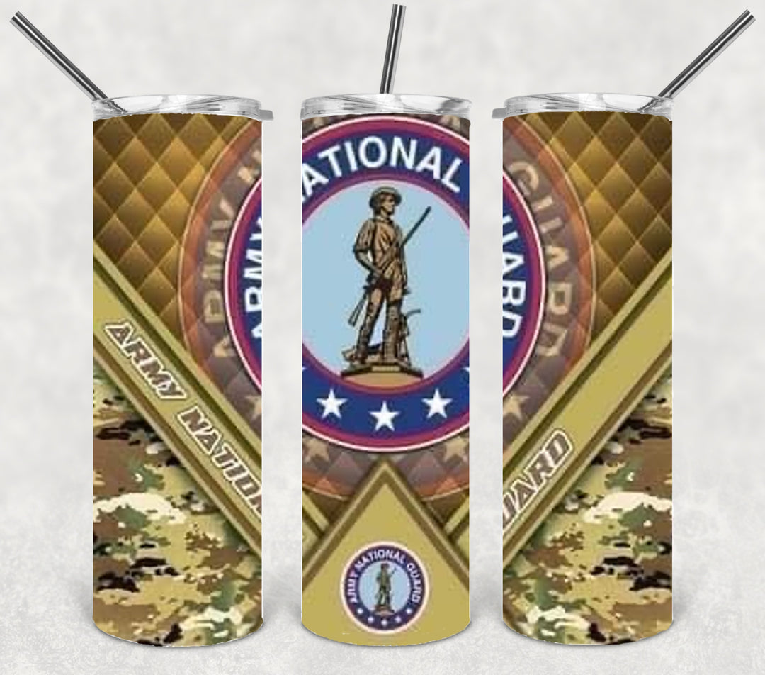Army National Guard Tumbler, National Guard Veteran, Military Veteran, Military Tumbler, Honor Veterans, Veteran Gift, 20 oz Skinny Tumbler