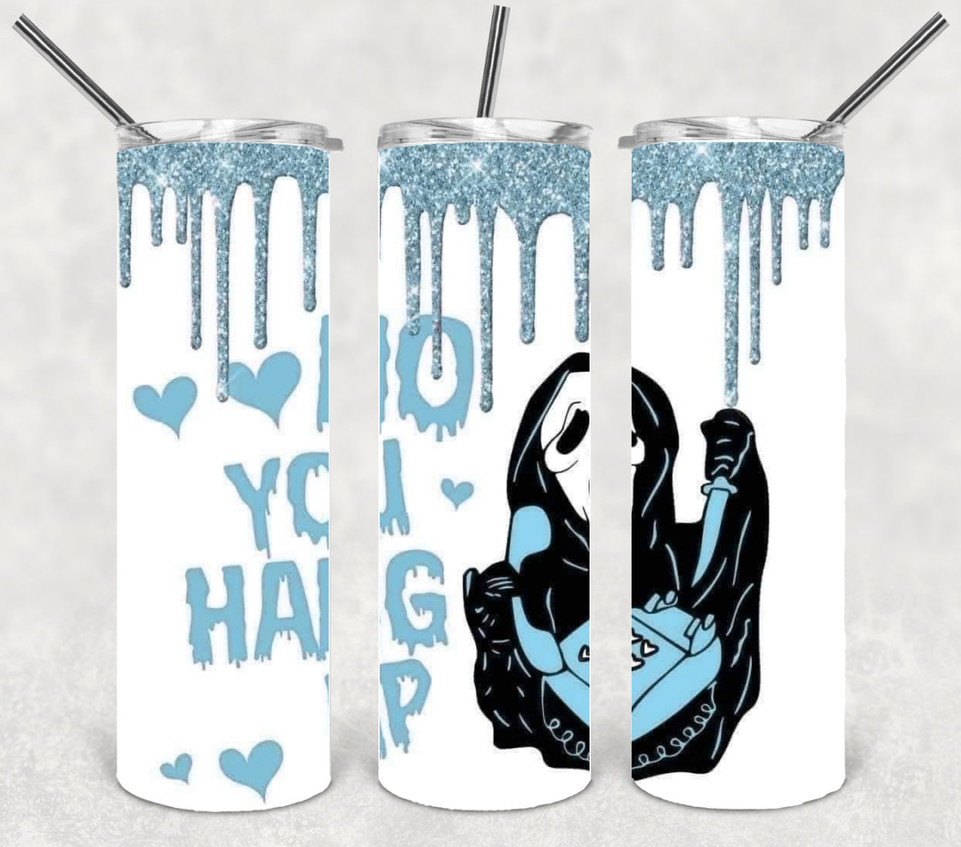 20 oz Tumbler, Halloween Themed Tumbler - No You Hang Up! Scary Movie