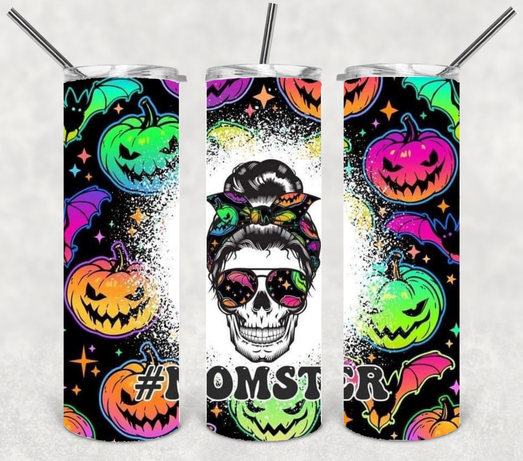 20 oz Tumbler, Halloween Themed Tumbler - Pumpkin Momster