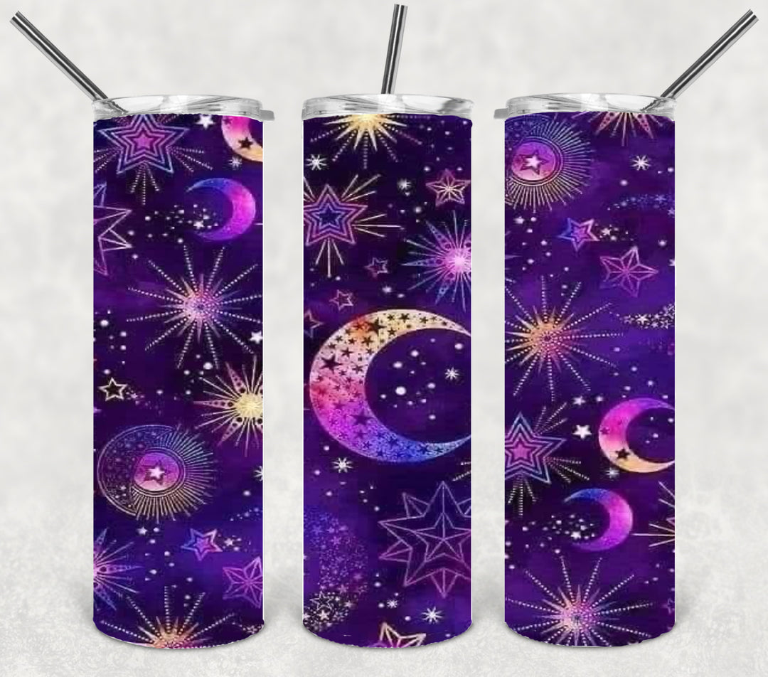 20 oz Tumbler, Mystical Witchcraft Witch Spellbook Crystals