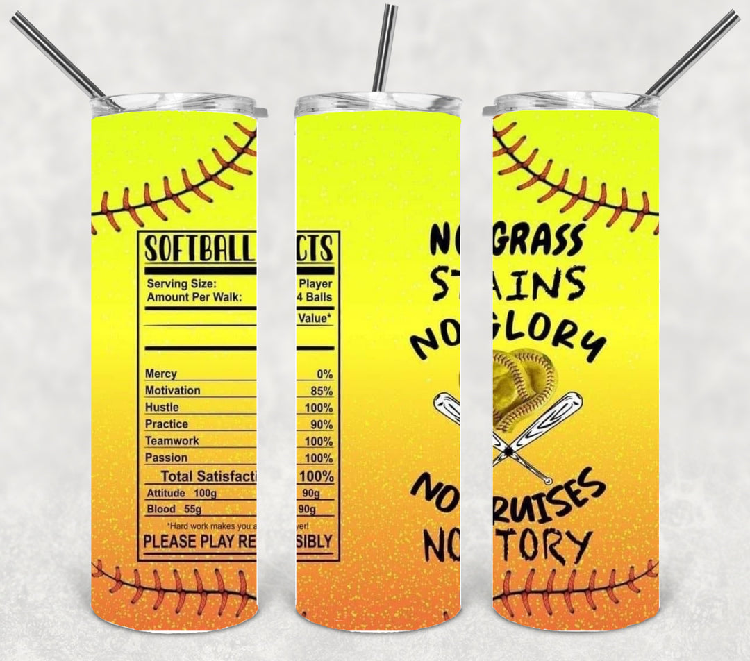 Baseball Tumbler, Baseball Mom, Softball Tumbler, 20 oz tumbler