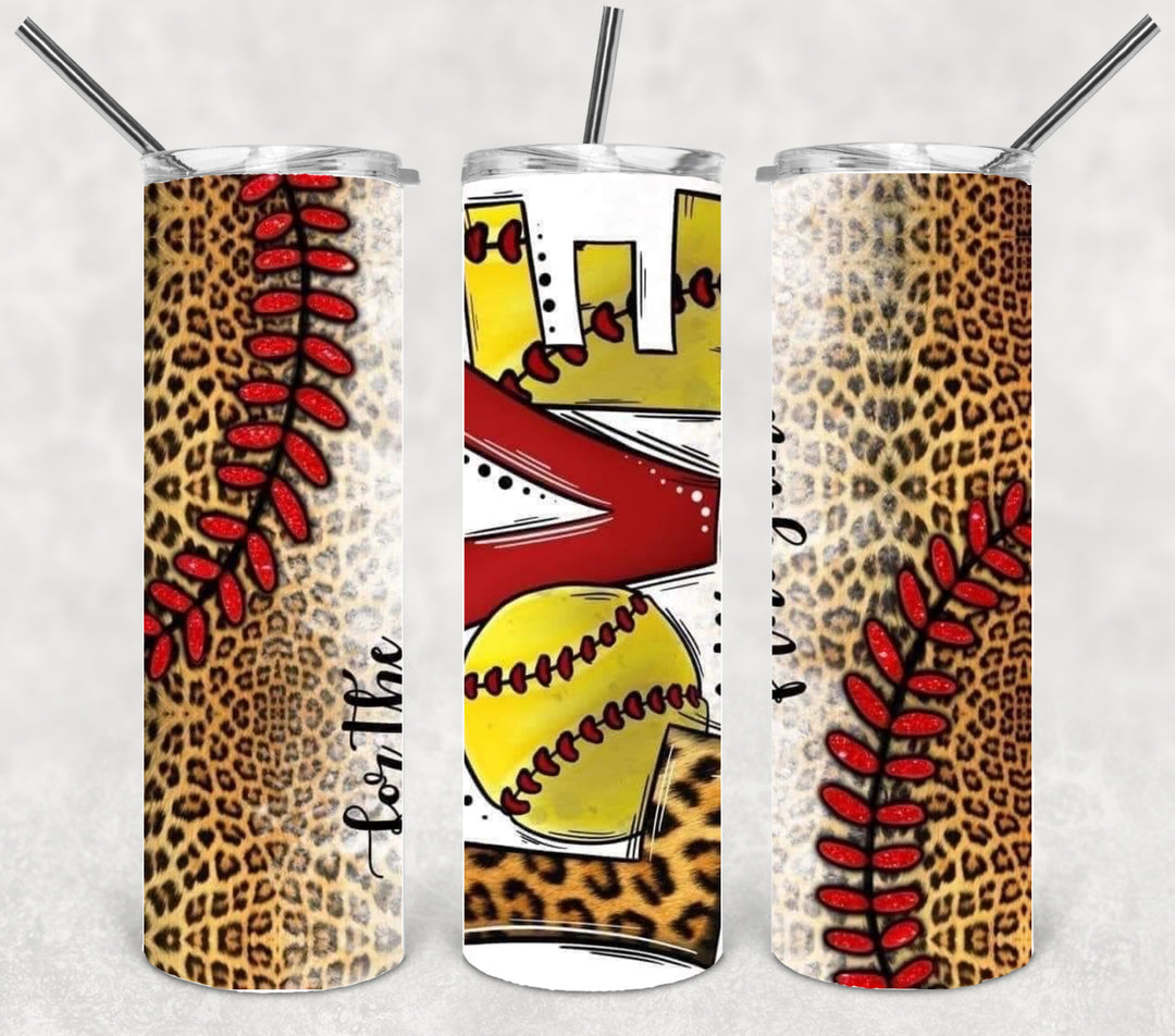 Baseball Tumbler, Baseball Mom, Softball Tumbler, 20 oz tumbler