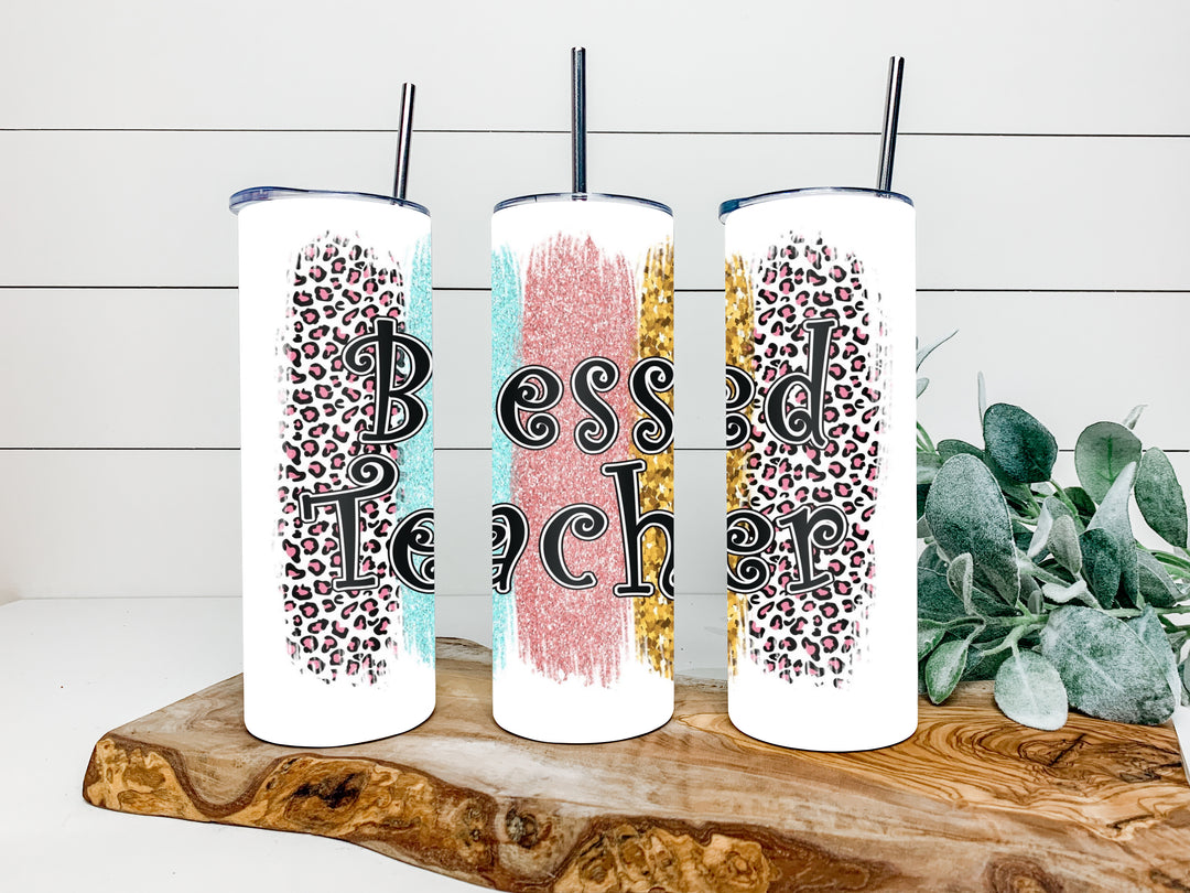 20 oz Tumbler - Teacher Gift - Blessed Teacher