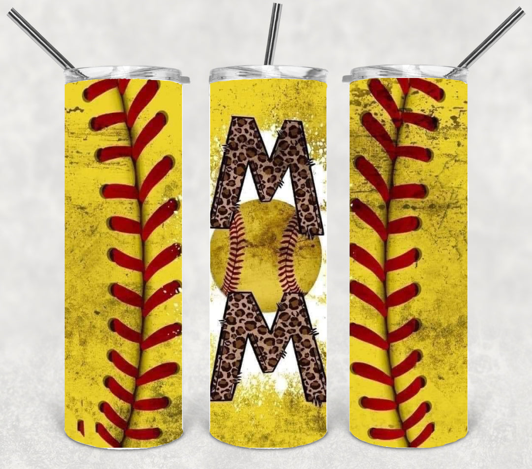 Baseball Tumbler, Baseball Mom, Softball Tumbler, 20 oz tumbler