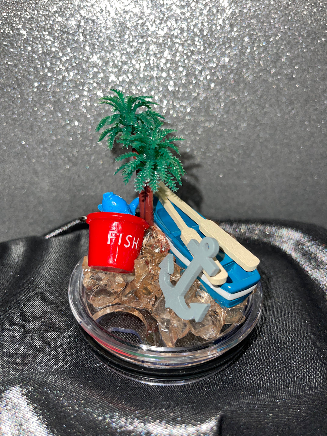 Beach Tumbler Topper 3D - Decorative Lid - 3D Tumbler Lid - Lid Topper