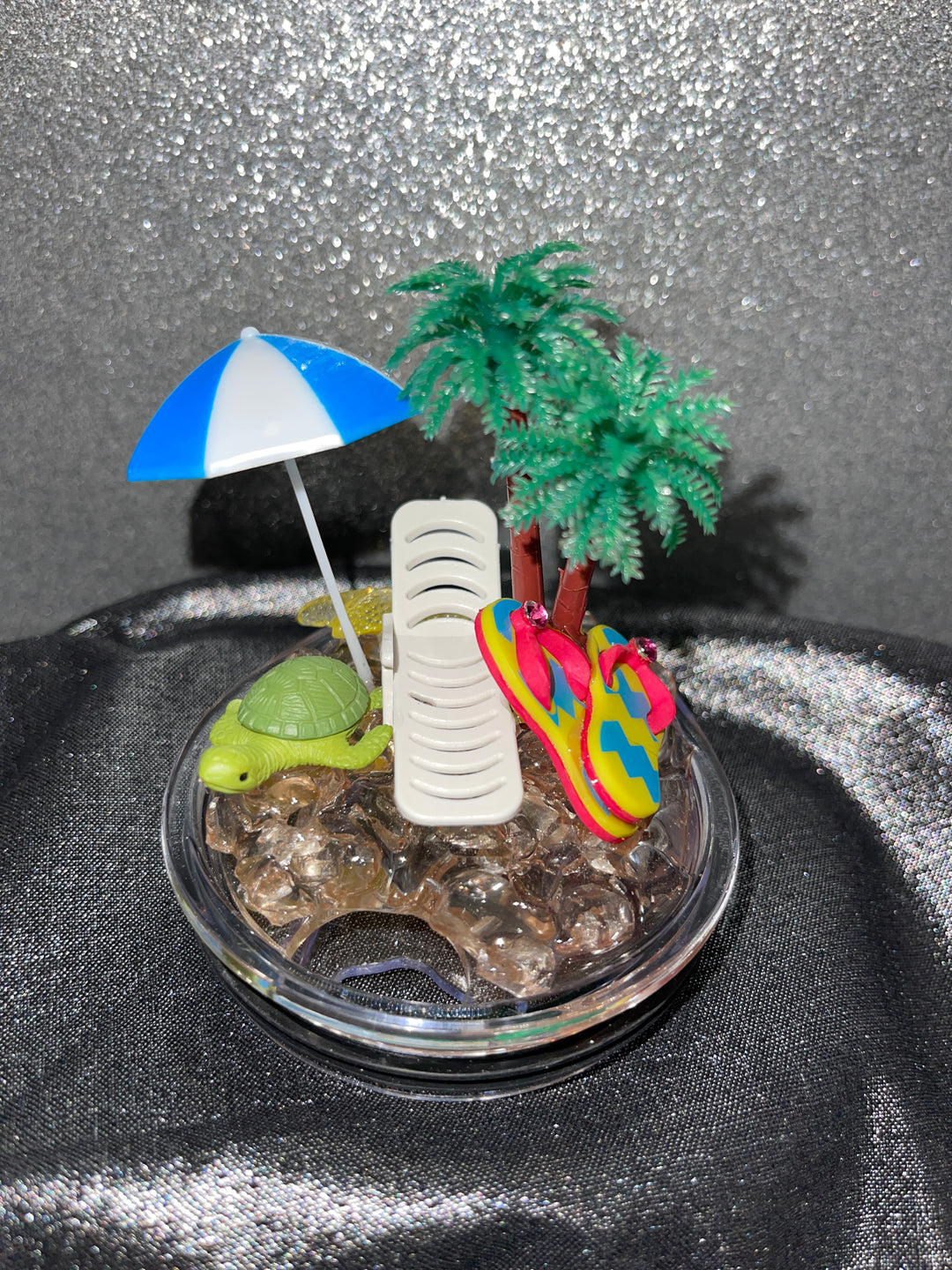 Beach Tumbler Topper 3D - Decorative Lid
