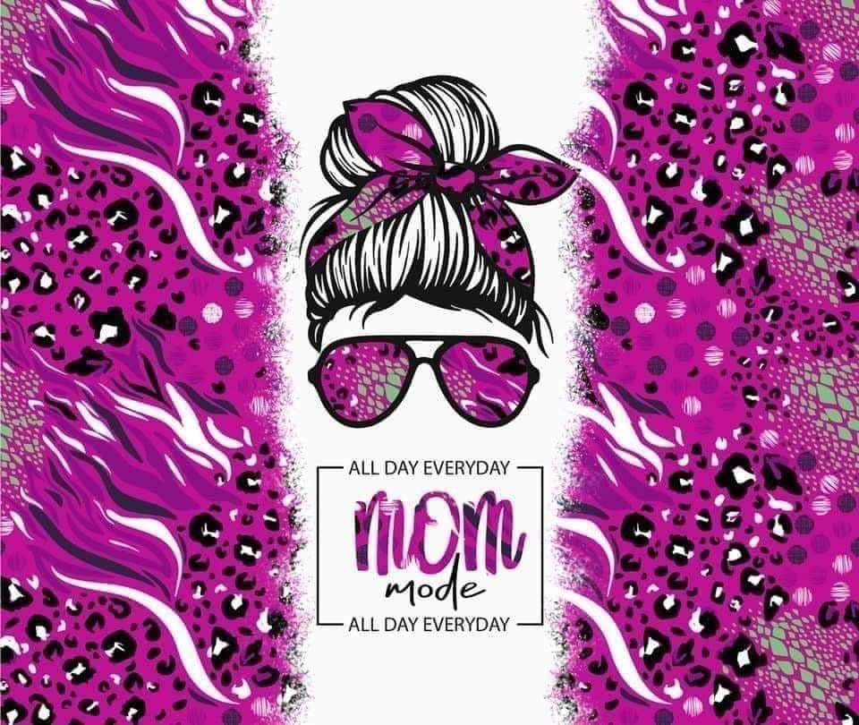 20 oz Skinny Tumbler - All Day Every Day Mom Mode