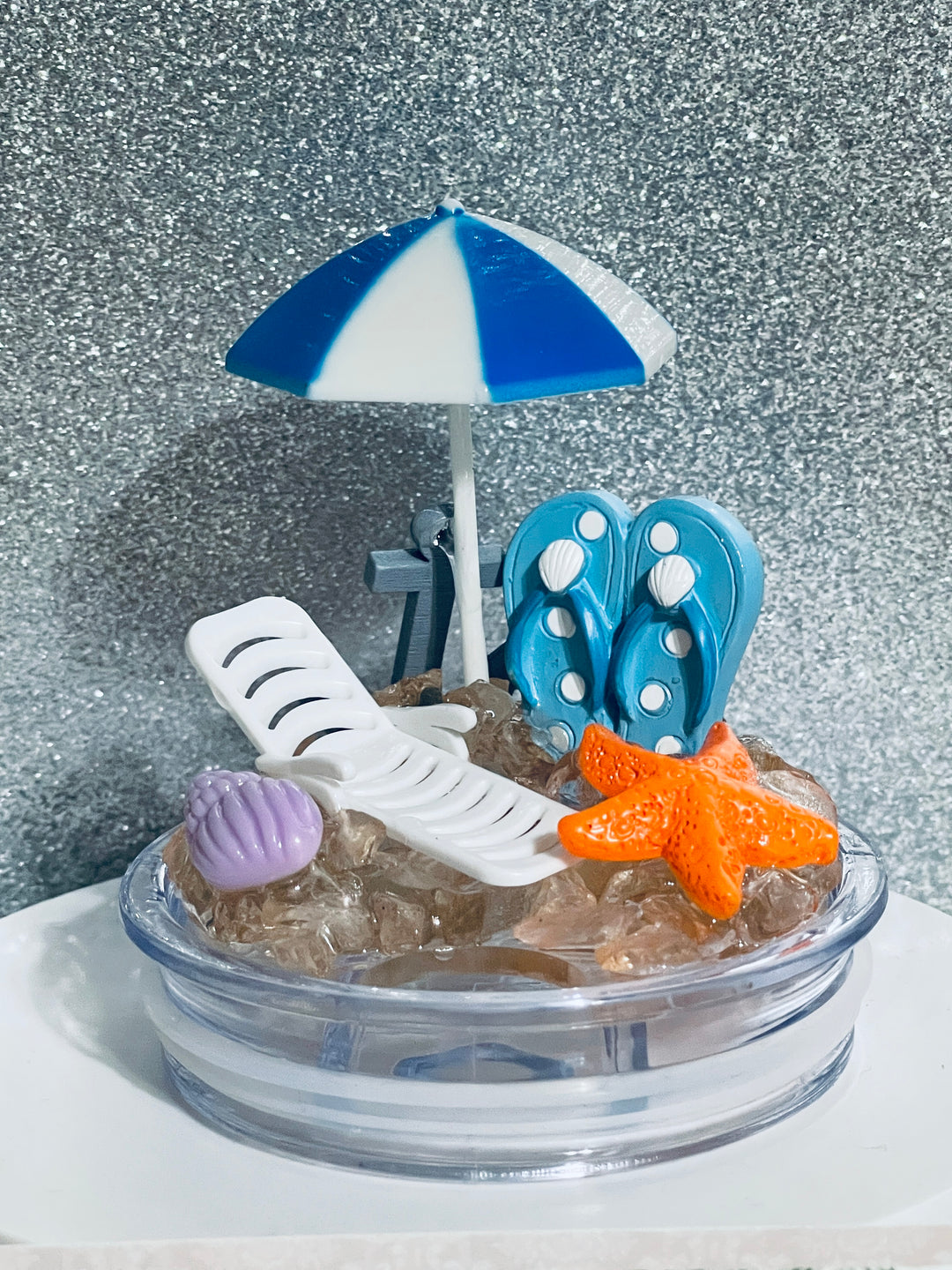 Beach Tumbler Topper 3D - Decorative Lid