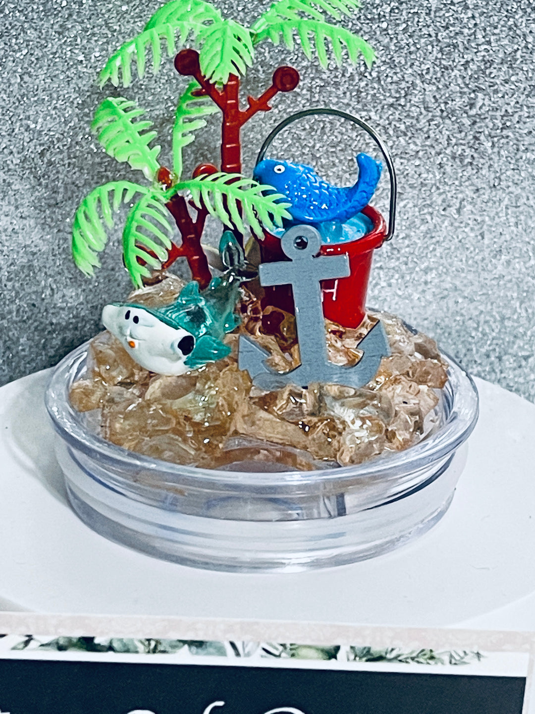 Beach Tumbler Topper 3D - Decorative Lid - 3D Tumbler Lid - Lid Topper