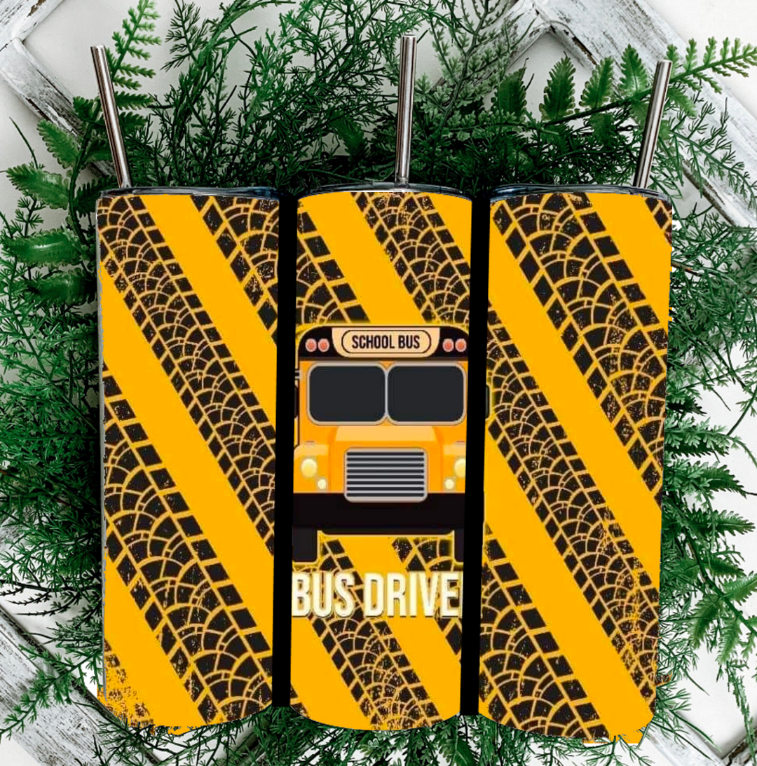 20 oz Tumbler - Teacher Gift - School Bus