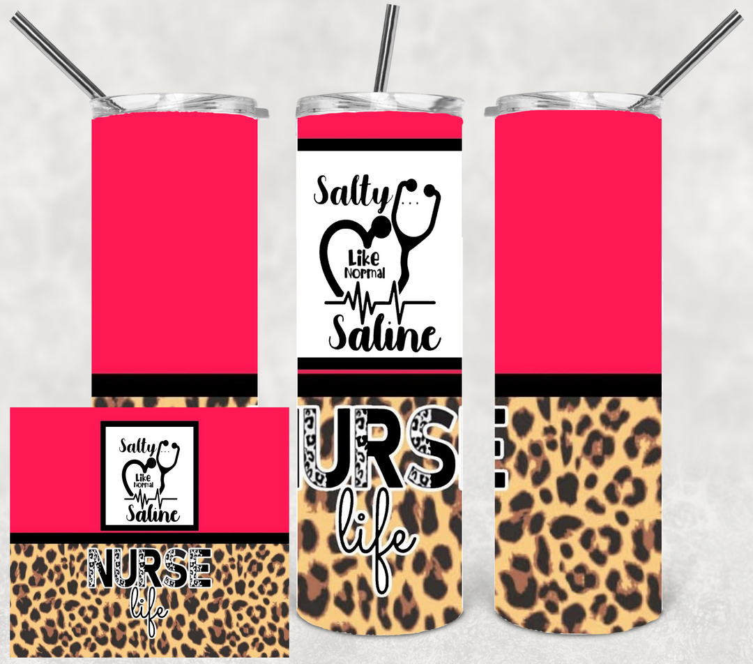 20 oz Tumbler - Nurse Tumbler - nurselife - Salty Like Normal Sailine