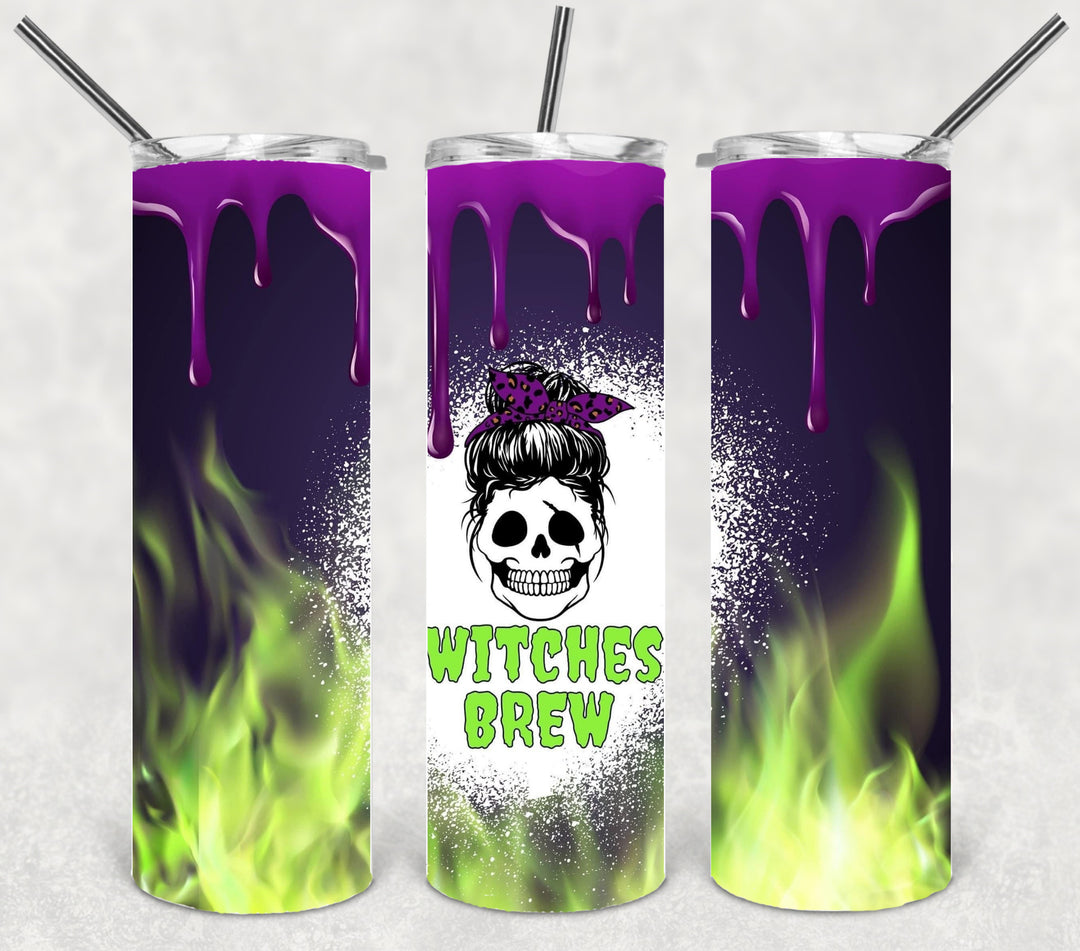 20 oz Tumbler, Halloween Themed Tumbler - Witches Brew
