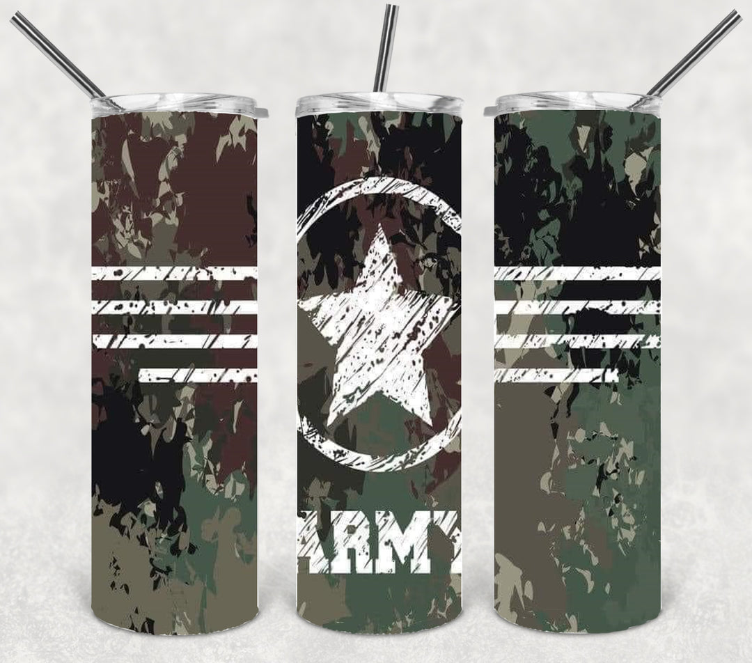 Army Tumbler, Army Veteran, Military Veteran, Military Tumbler, Honor Veterans, Veteran Gift, 20 oz Skinny Tumbler