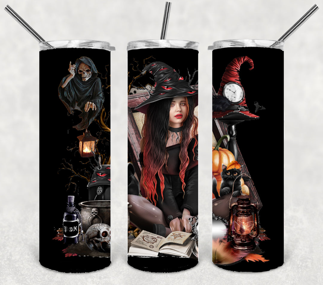 Halloween Themed Tumbler - Dark Princess Sexy Witch Black