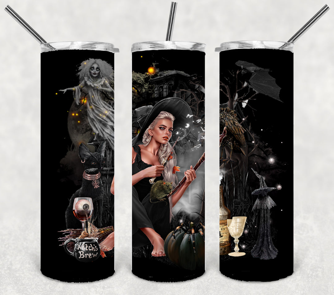 Halloween Themed Tumbler - Dark Princess Witch