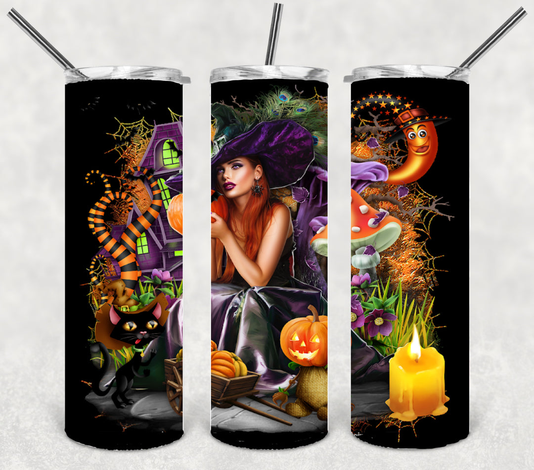 Halloween Themed Tumbler - Dark Princess Witch