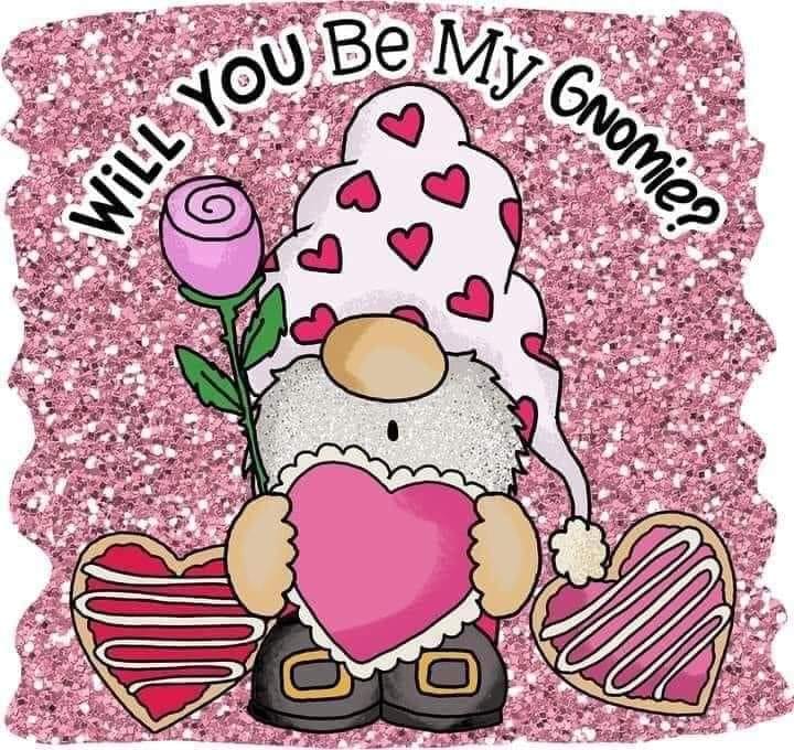 20 oz Skinny Tumbler - Valentines - Love - Hearts - Gnome