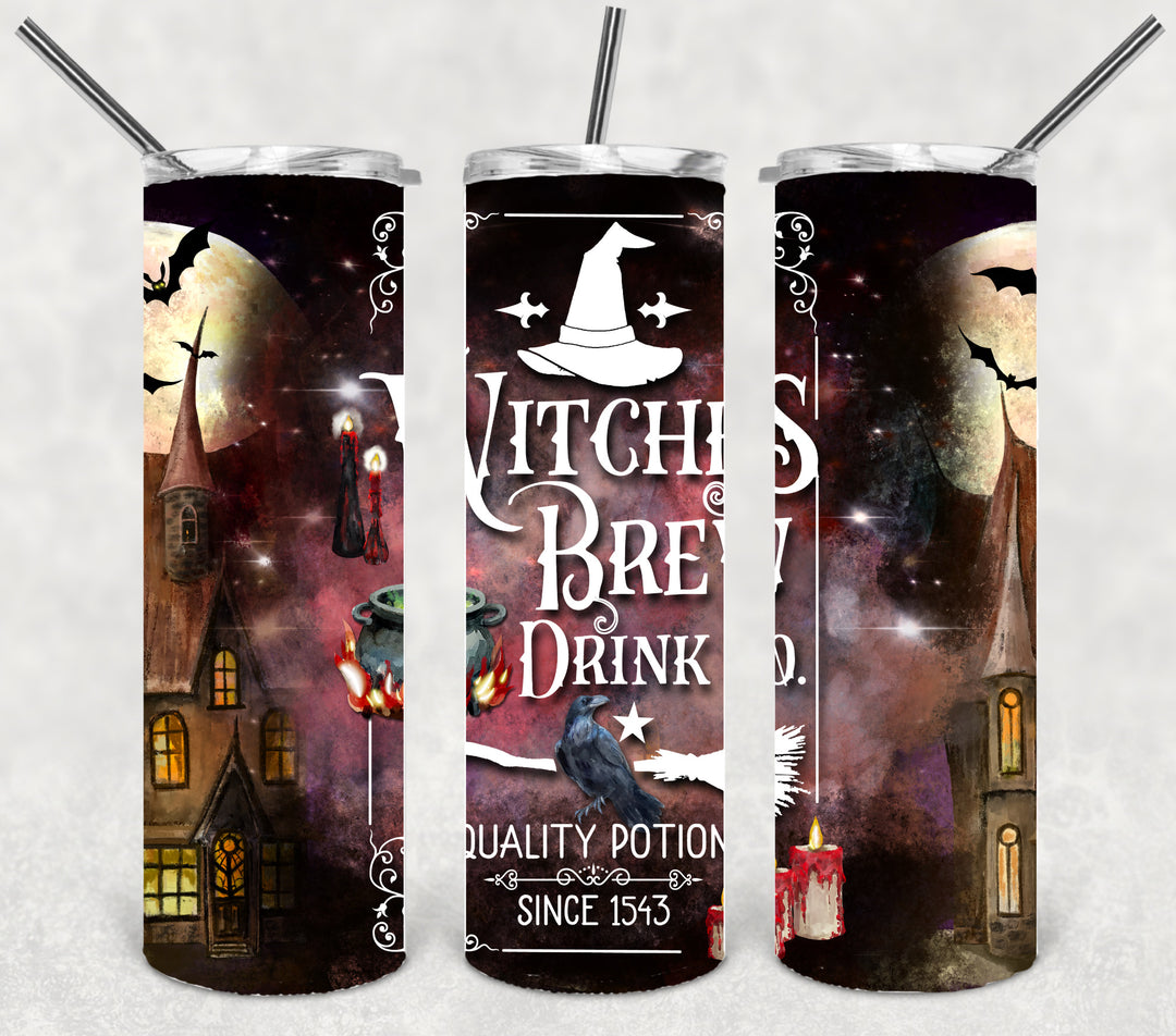 20 oz Tumbler, Halloween Themed Tumbler - Witches Brew Drink Co