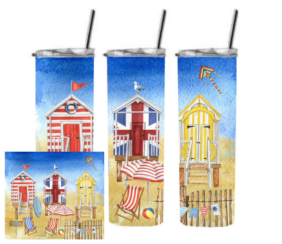 20 oz Skinny Tumbler - Beach Theme - Beachlife