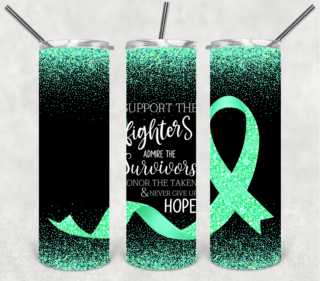 Breast Cancer Tumbler, Breast Cancer Awareness, Support the Fighters, Adminte The Survivors, Honor the Taken & Never Give Up