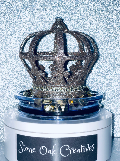 Queen Crown Tumbler Topper princess tumbler topper gold 3D Decorative Lid - Ice Topper Lid