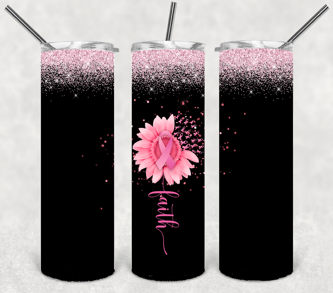 Breast Cancer Tumbler - Breast Cancer Awareness - Pink Ribbon