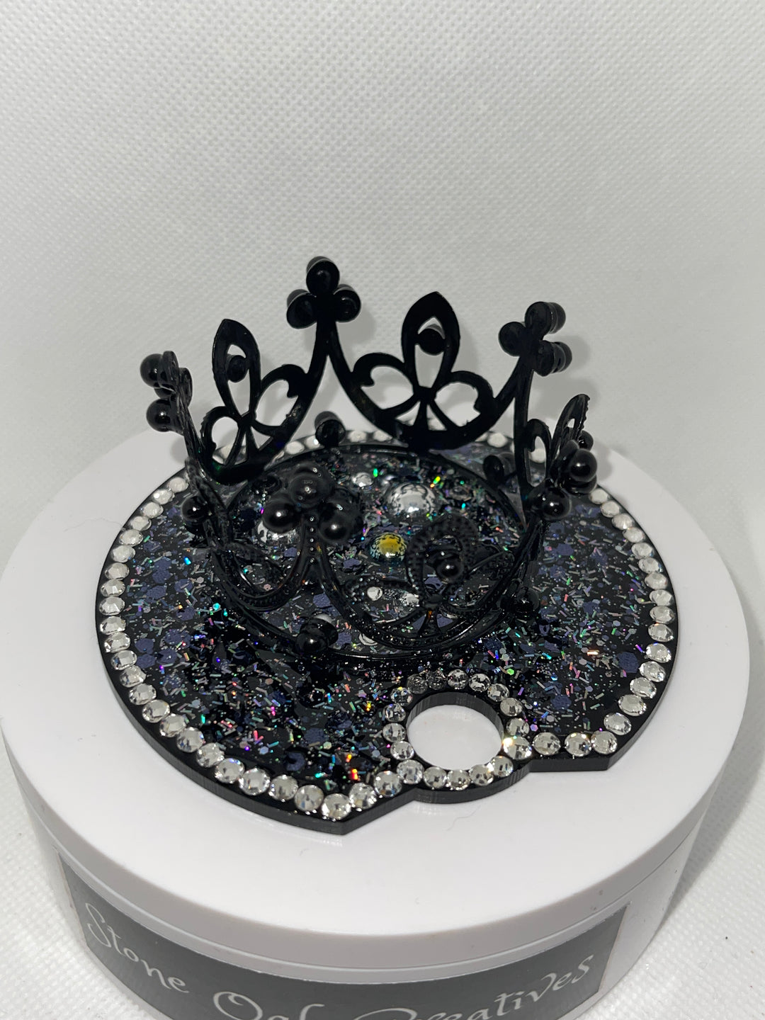 Bling Rhinestone Crown 40 oz Topper, Diva Topper, Queen Topper, Rhinestone Tumbler Lid 3D decorative tumbler lid attachment, unique gift