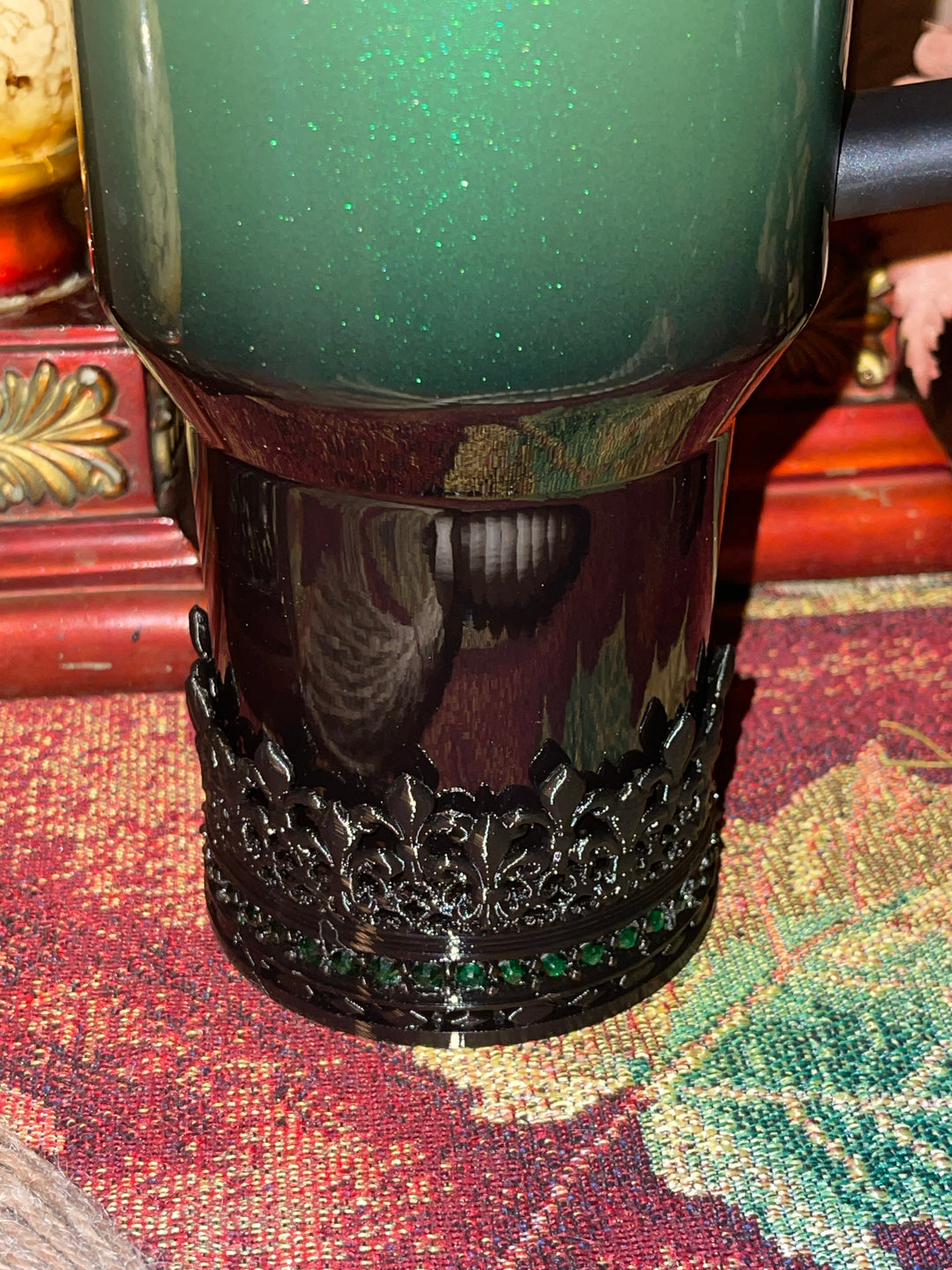 Wicked Witch Hat or Rhinestone Crown tumbler topper with spiderweb and rhinestone crown boot option Fits your Stanley Wicked Elphaba tumbler