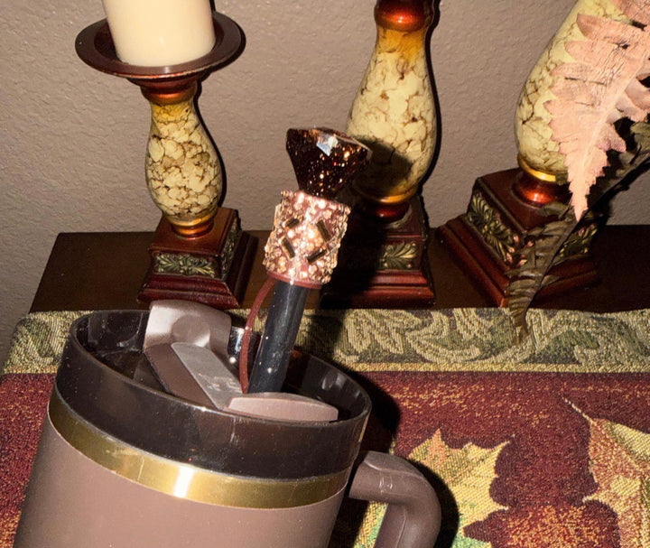 Tiger print Tumbler Boot, Rhinestone Tiger Topper, Gold Crown Topper, fits your 40 oz Stanley Tumblers, Unique Gift, LIMITED SUPPLY