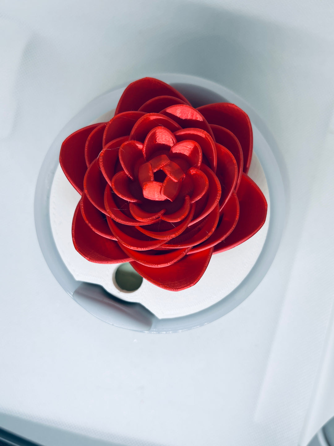 3D Red Rose 40 oz Tumbler Topper, 3D Valentines Love Flower 40 oz tumbler topper, 3D Decorative Lid Attachment