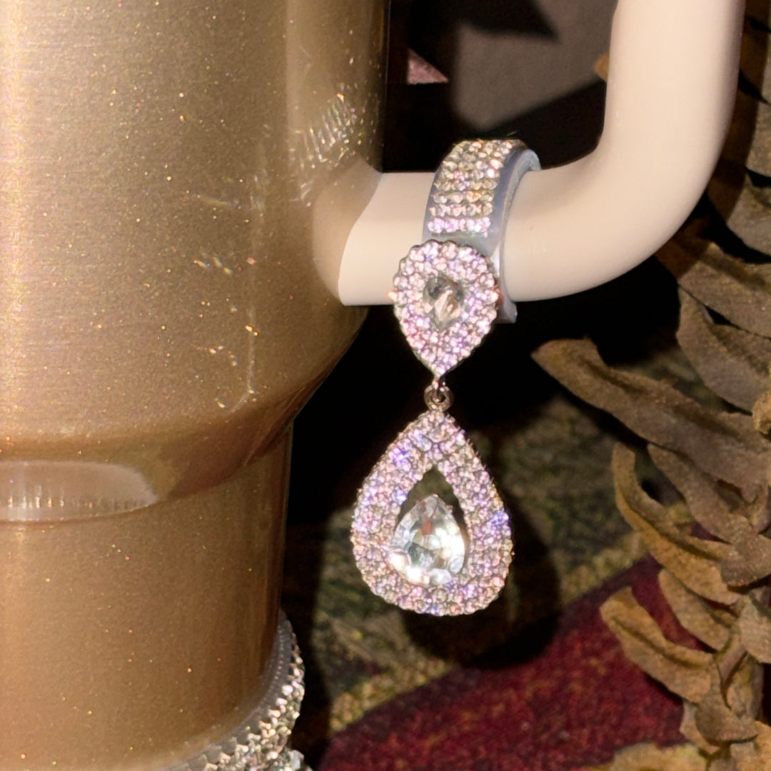 RELAUNCHED OG Fancy Rhinestone Royal Princess Accessory for Stanley tumblers BEST SELLER Crown Topper, Royal Queen Halo Bling Bangle Band Boot Straw