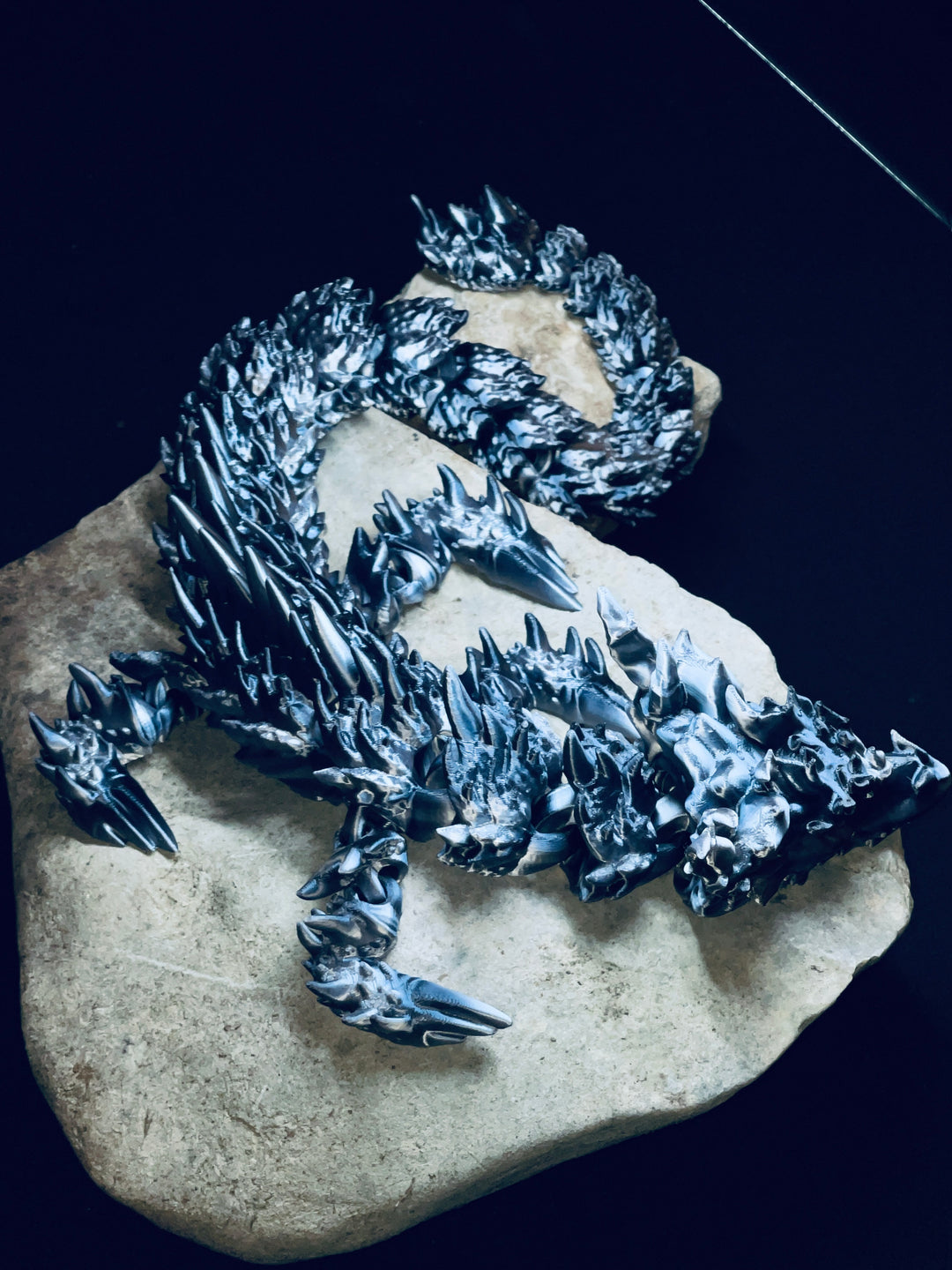 Adult Desert Dragon, Articulated 3D Printed Dragon, Flexible 3D Dragon Figure Sculpture